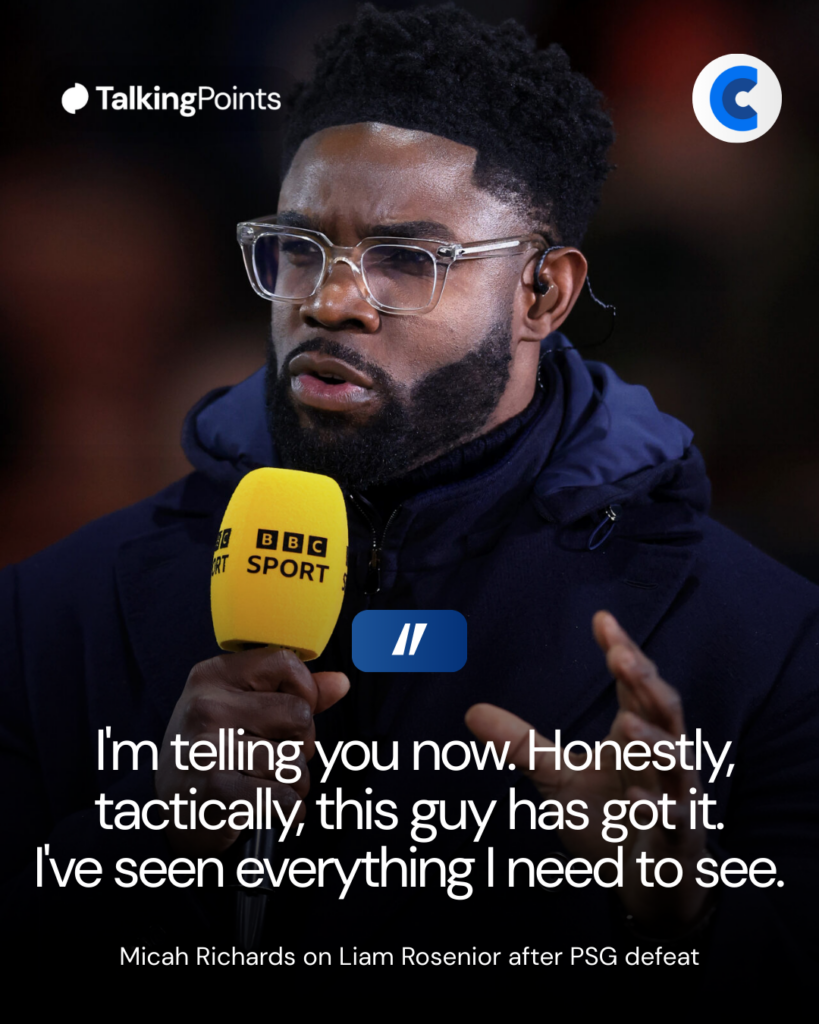 Micah Richards gives Liam Rosenior his seal of approval as Chelsea boss