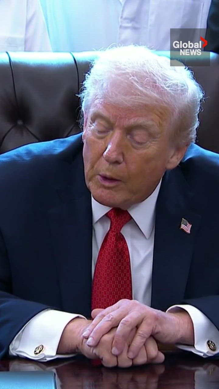 Click to play video: 'Trump ‘honoured’ as board unanimously votes for Trump Kennedy Center renaming'