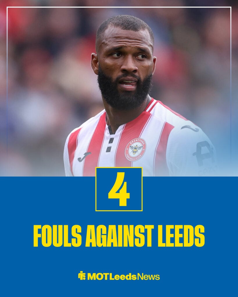 Thiago fouls committed against Leeds