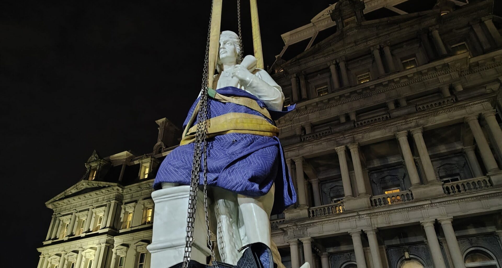 Trump places statue of Christopher Columbus near the White House