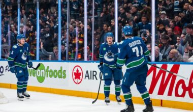 Canucks battle hard in 6-4 loss to Hurricanes as Hronek, Pettersson, and Rossi record multi-point games