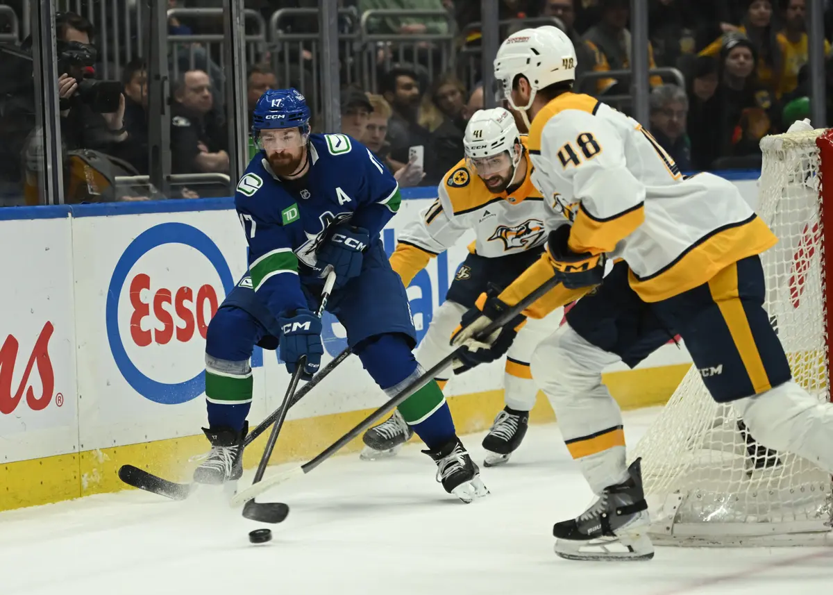 Hronek and the BRÖ Line lead Canucks to comeback win vs. Predators