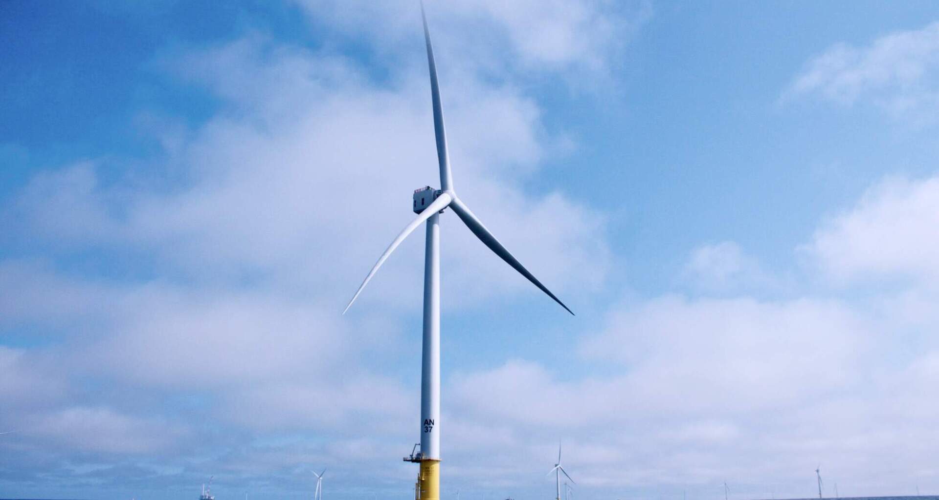 Wind turbines in the Vineyard Wind project near the coast of Martha’s Vineyard in Mass. on Monday, Sept. 16, 2024. (David Lawlor/Rhode Island PBS)