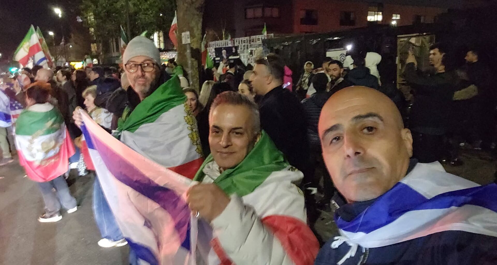 Iranians and Jews celebrate Khamenei's death shoulder to shoulder in north London streets