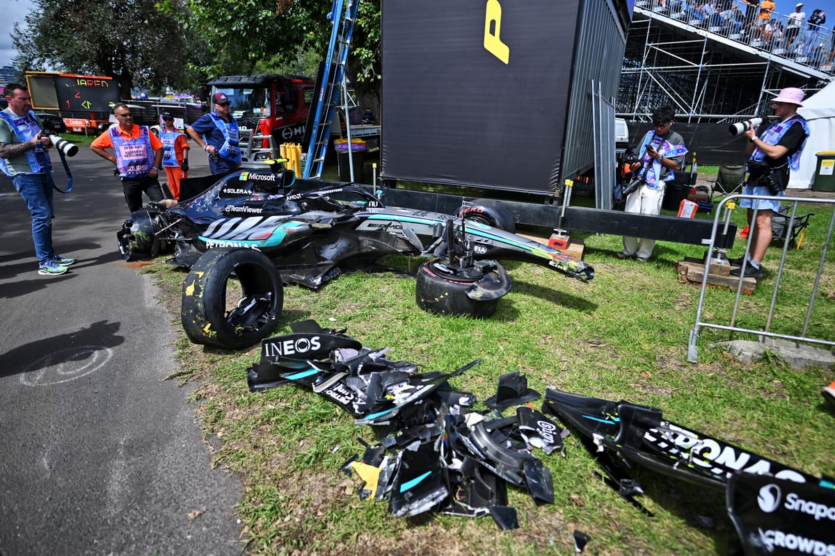 Big Antonelli crash in Melbourne FP3 headed by team-mate Russell