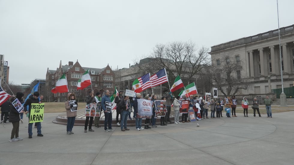 A group of Iranian-Americans organized a rally on UW-Madison’s Library Mall in support of the...