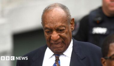Bill Cosby departs the Montgomery County Courthouse in Norristown, Pennsylvania.