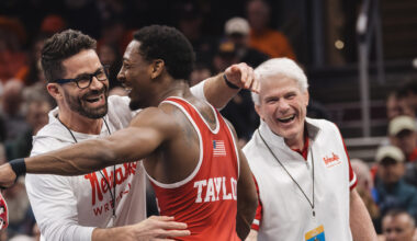 Taylor, Minto Advance to NCAA Finals as Huskers Sit Third After Day Two - University of Nebraska