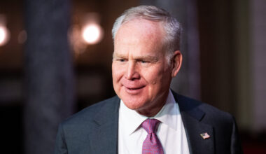 Sen. Alan S. Armstrong, R-Okla., during his ceremonial swearing in on Tuesday in the Capitol.