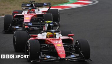 Charles Leclerc and Lewis Hamilton