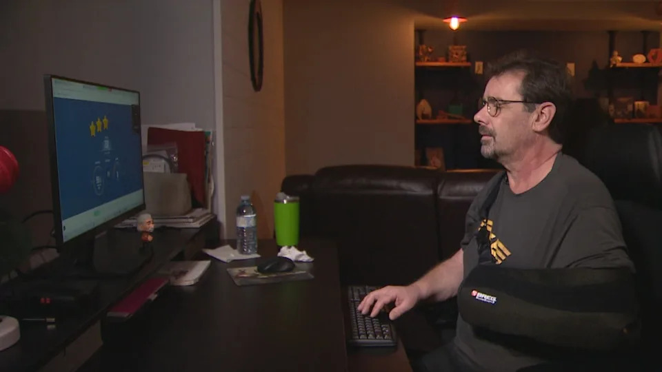 At 57, Shawne Hopkins is being retrained as a typist, after the Workers' Compensation Board Alberta deemed him fit to return to work.
