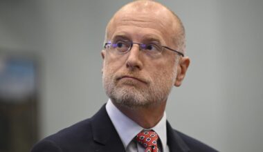 Closeup picture of FCC Chairman Brendan Carr at a Congressional hearing.