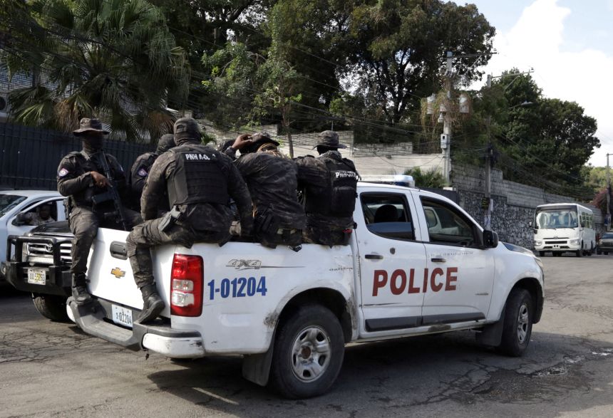 Haitian security forces patrol in Port-au-Prince, Haiti, February 6, 2026.