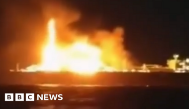 Russia blames Ukrainian naval drones as tanker sinks in Mediterranean - BBC