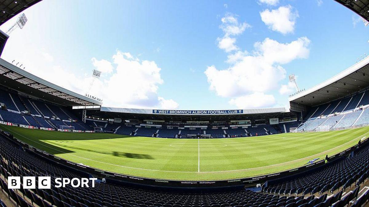 West Bromwich Albion's Hawthorns home with blue sky above.