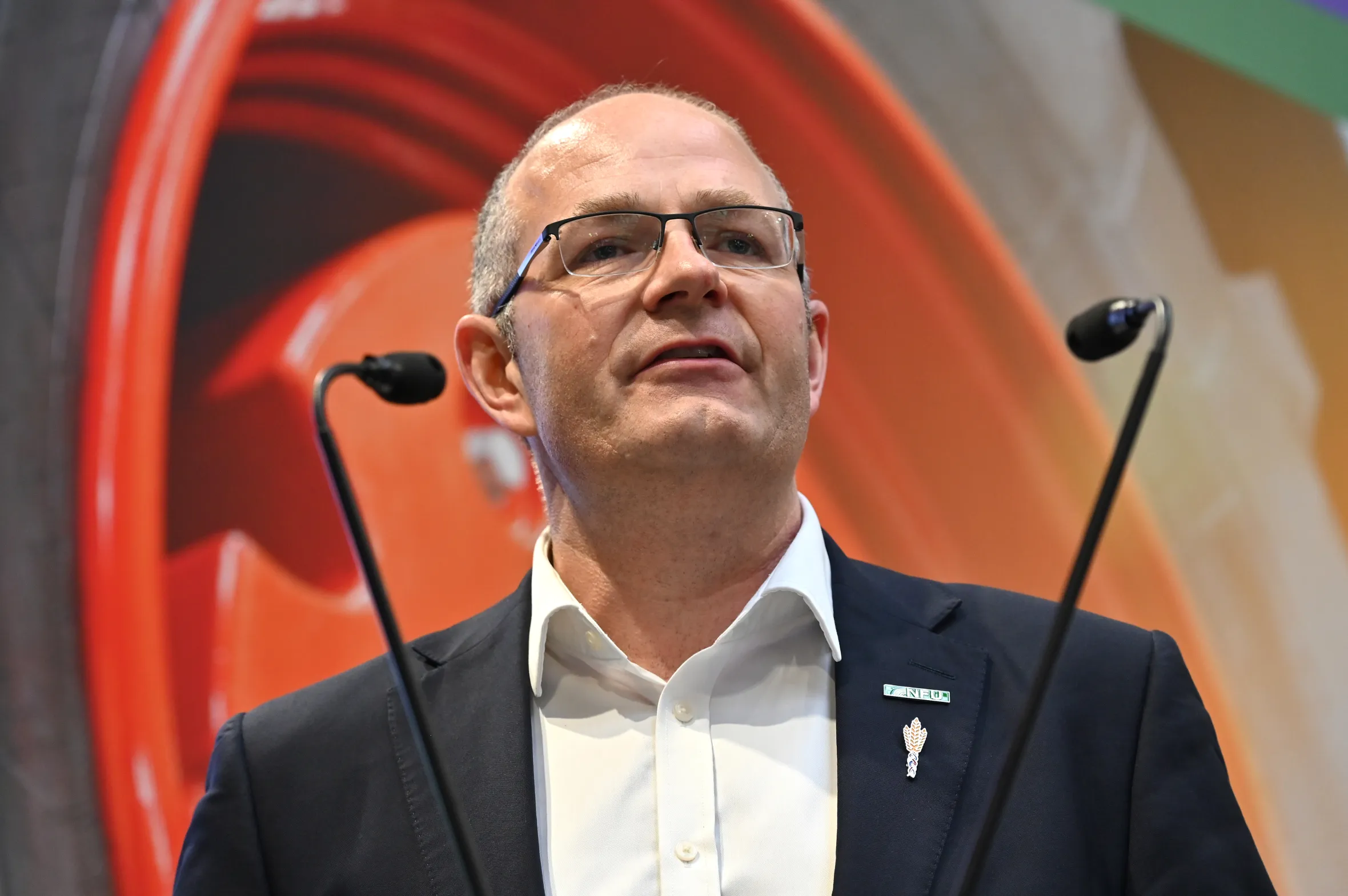 NFU President Tom Bradshaw speaks about changes to inheritance tax at the LAMMA Show 2025.