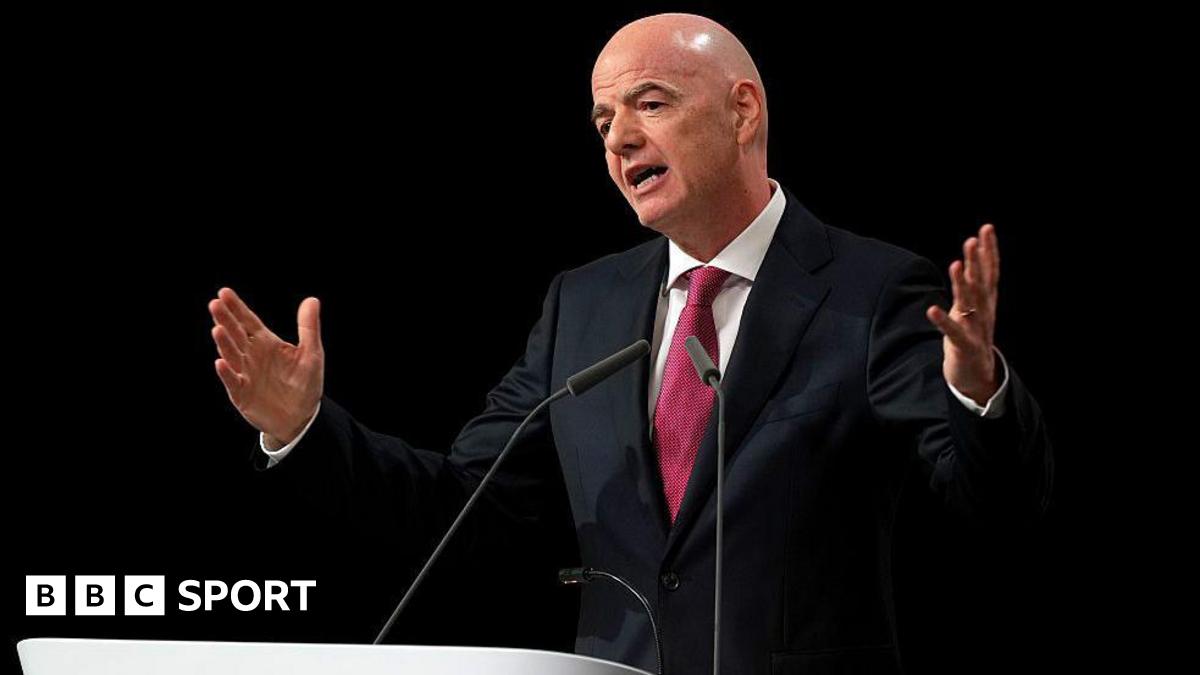 Fifa president Gianni Infantino speaks during the 50th UEFA Ordinary Congress Meeting at Brussels Expo on February 12