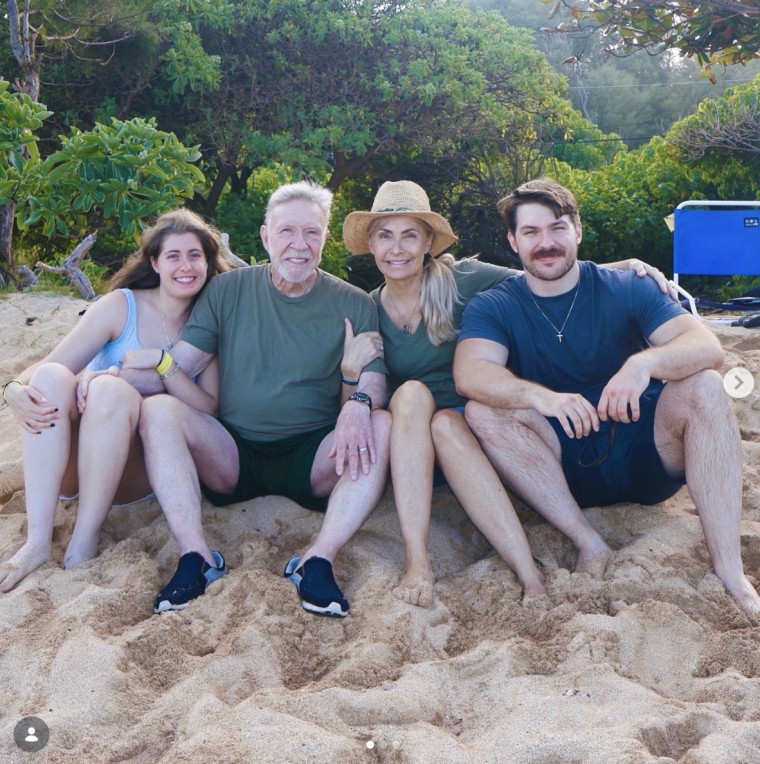 Chuck Norris with his wife, Gena, and twins Danilee and Dakota.