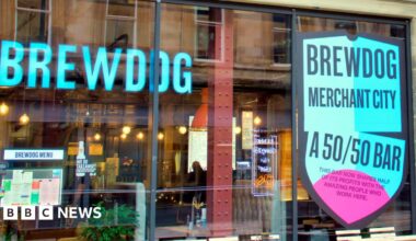 The front of a Brewdog bar in Glasgow, Scotland