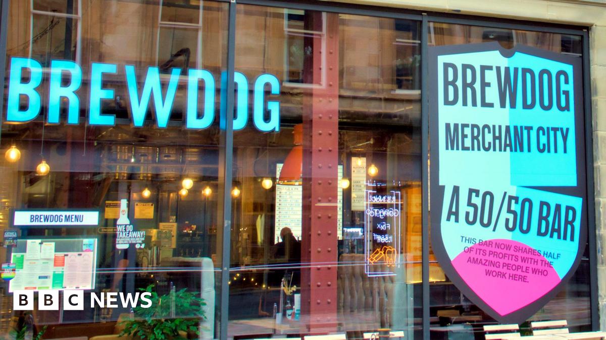 The front of a Brewdog bar in Glasgow, Scotland