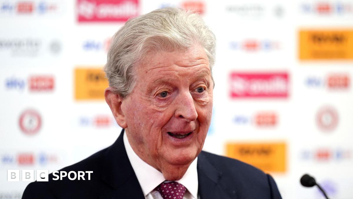 Roy Hodgson talking at a press conference at Bristol City