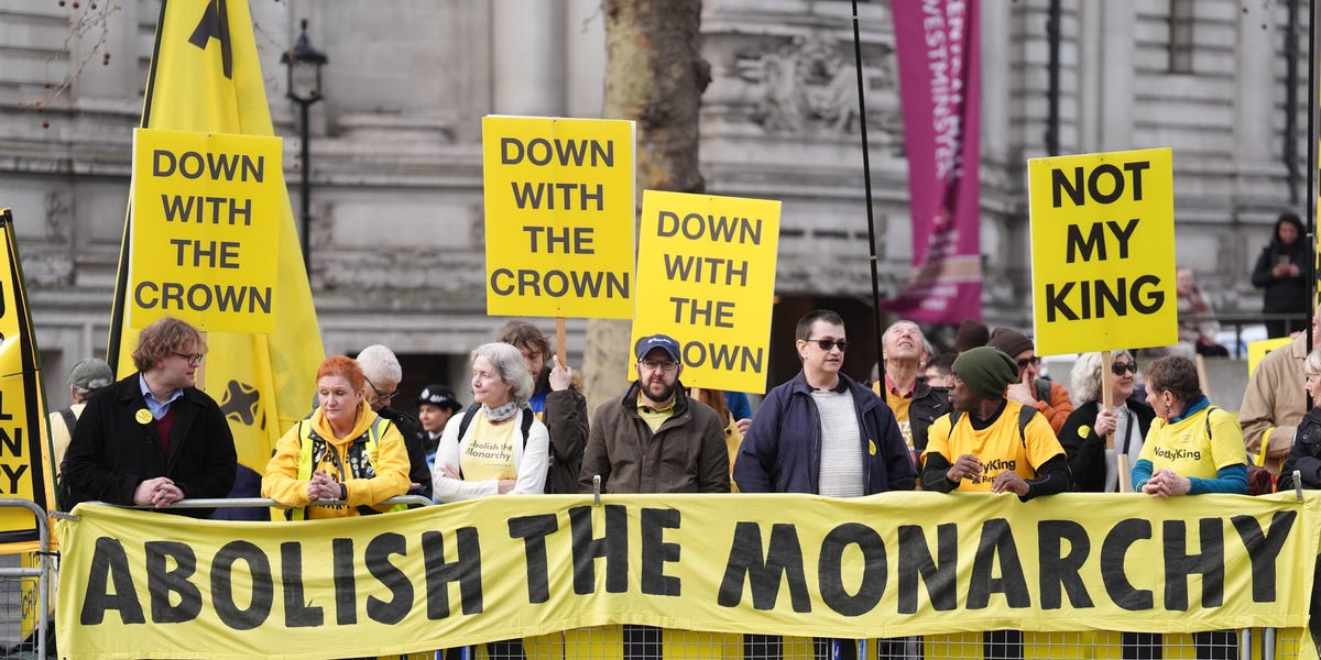 Anti-Monarchy Protests Outside Commonwealth Day Service 2026