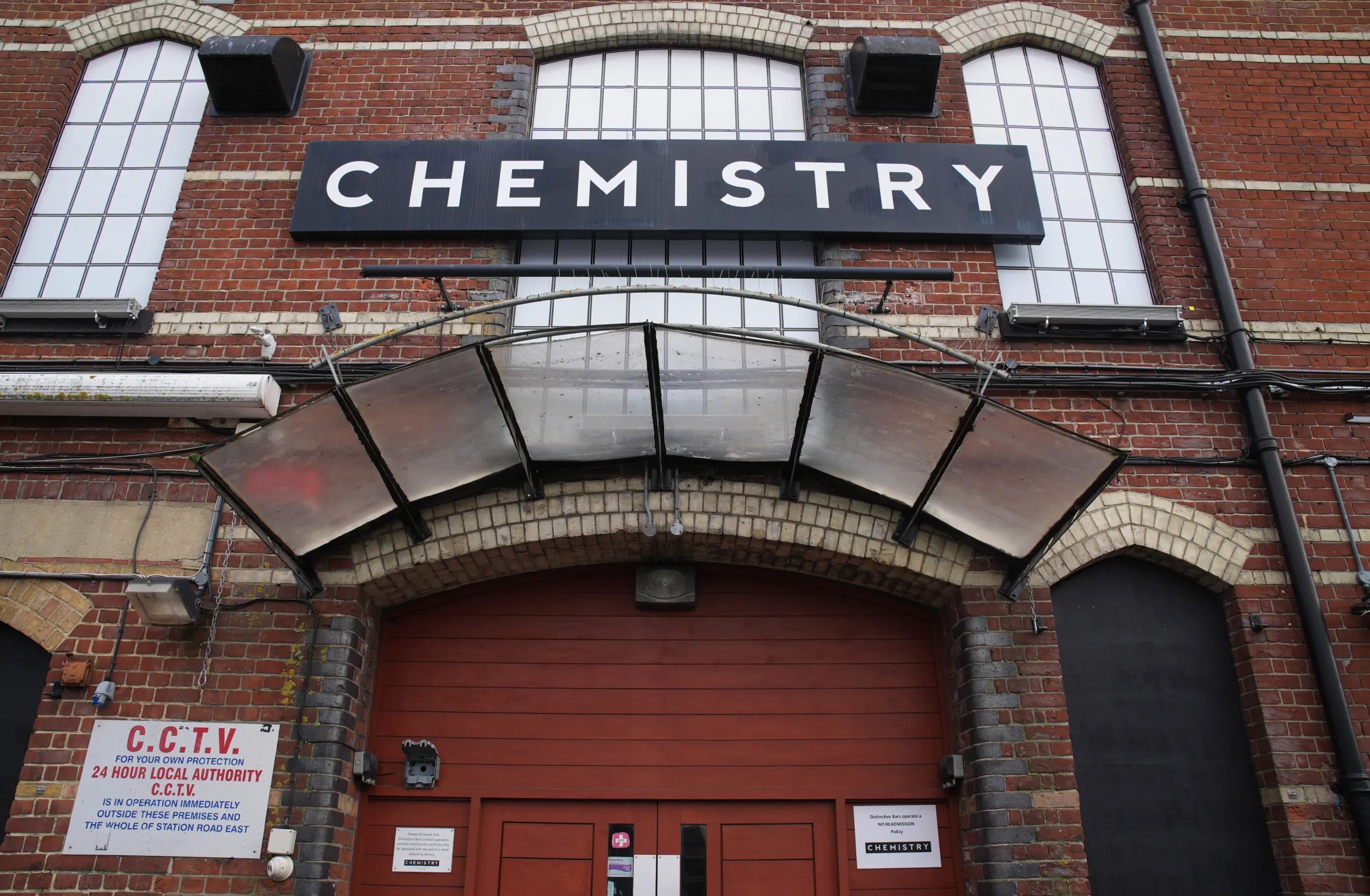 The exterior of The Chemistry night club, linked to a meningitis outbreak.