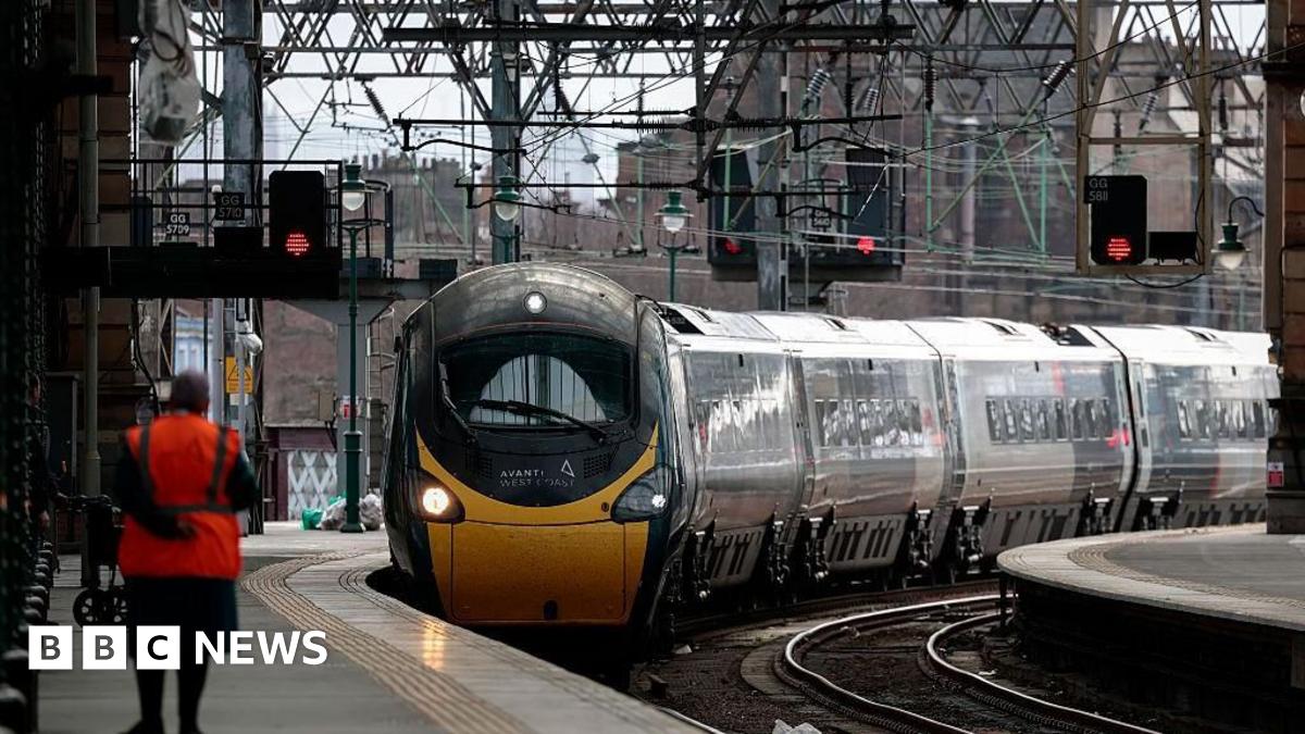 An Avanti West Coast train entering Glasgow Central Station.