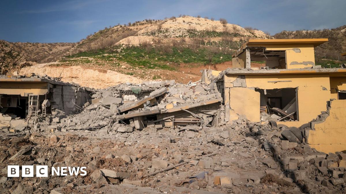 The base of an Kurdish Iranian opposition group hit by Iranian strikes. Photo: 4 March 2026