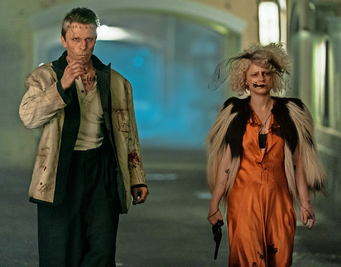 Christian Bale as Frank and Jessie Buckley as The Bride in Warner Bros. Pictures' "The Bride!"