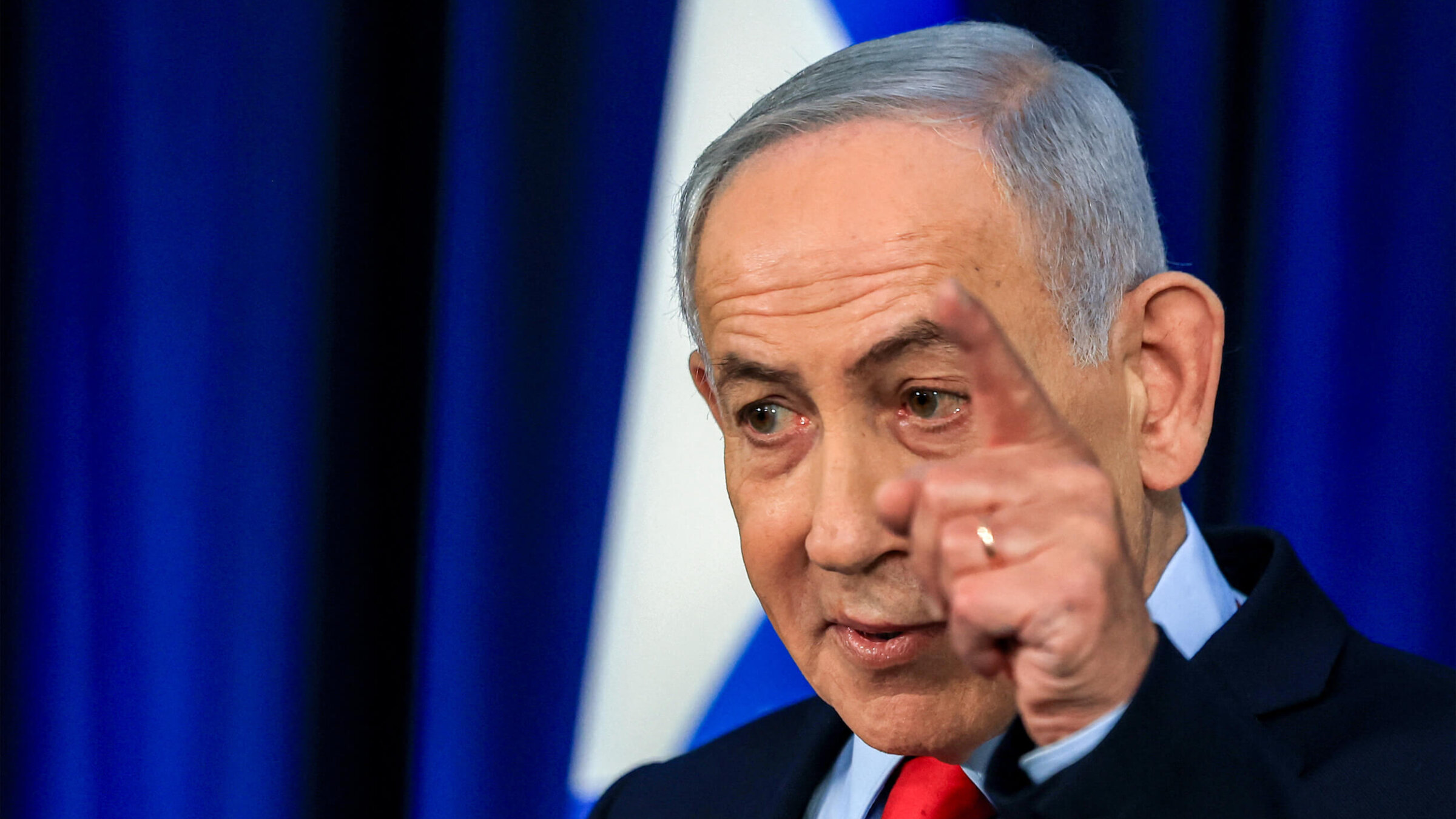 Israeli Prime Minister Benjamin Netanyahu gives a press conference in Jerusalem on March 19.