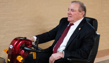 Florida Rep. Neal Dunn arrives for a House Republican Conference meeting in the Capitol on March 4.