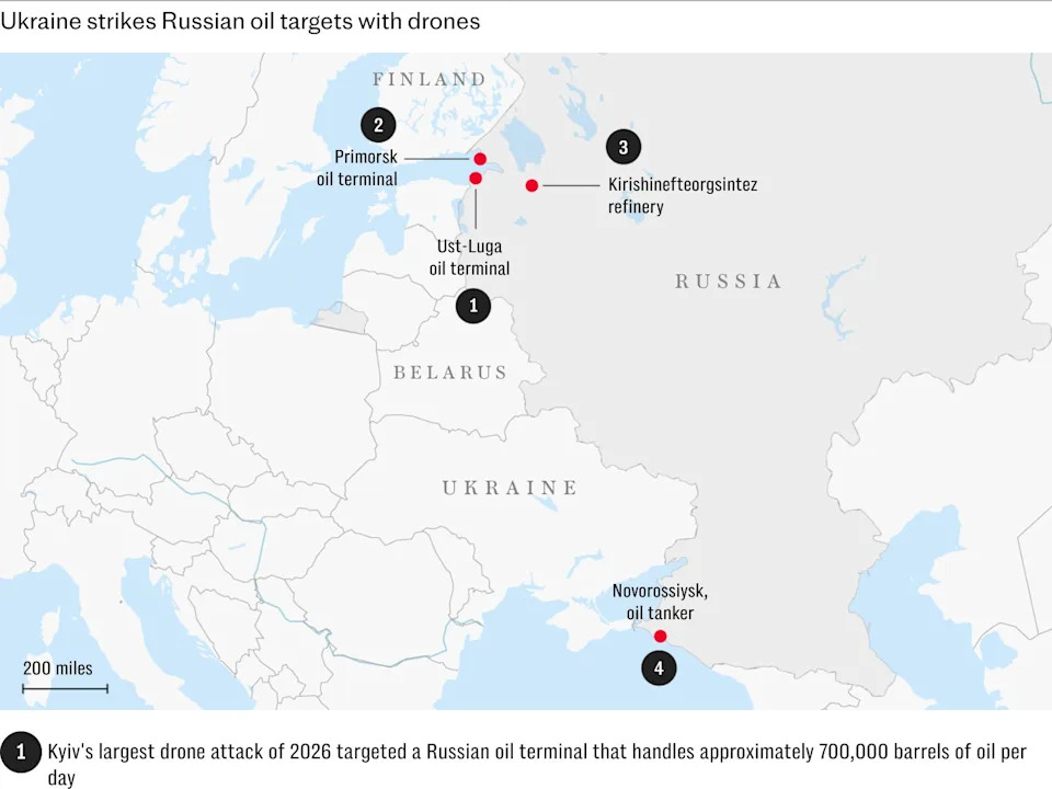 2703 Ukraine strikes Russian oil targets with drones