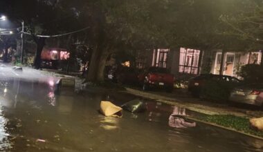 Major water main break floods Uptown streets, drops water pressure across area