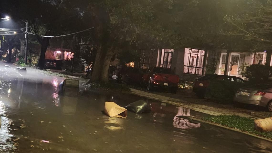 Major water main break floods Uptown streets, drops water pressure across area
