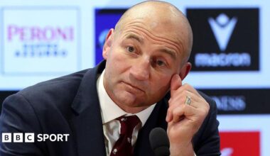 Steve Borthwick at the post-match news conference