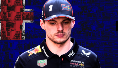 Max Verstappen in front of the Australian flag