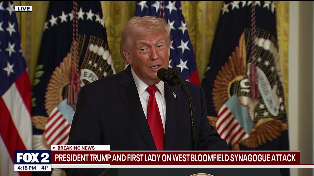 President Trump comments on Temple Israel attack