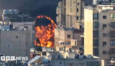 An Israeli family shelter in an underground car park in Haifa, northern Israel (1 March 2026)