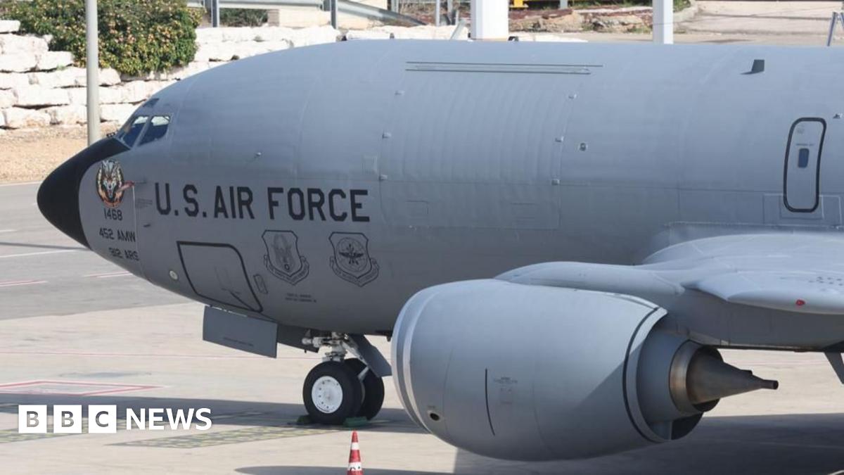 A file photo of a US Air Force Boeing KC-135 Stratotanker aerial refuelling tanker