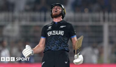 Wagon wheel of Finn Allen's innings