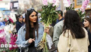 Tehran residents shop ahead of Nowruz celebrations on 19 March 2026.