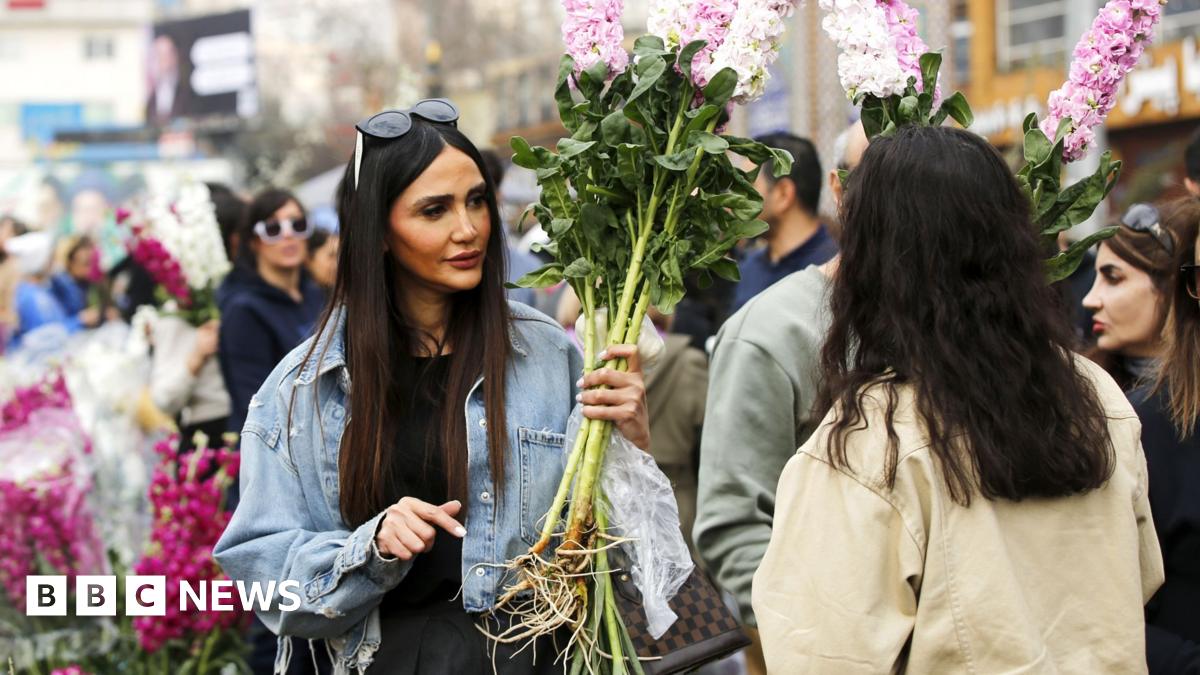 Tehran residents shop ahead of Nowruz celebrations on 19 March 2026.