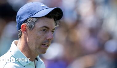 Rory McIlroy hitting a tee shot at TPC Sawgrass