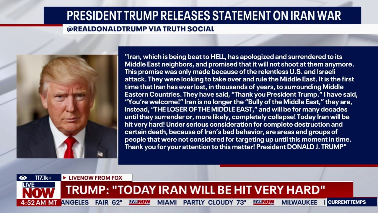 Trump: "Today Iran will be hit very hard" 