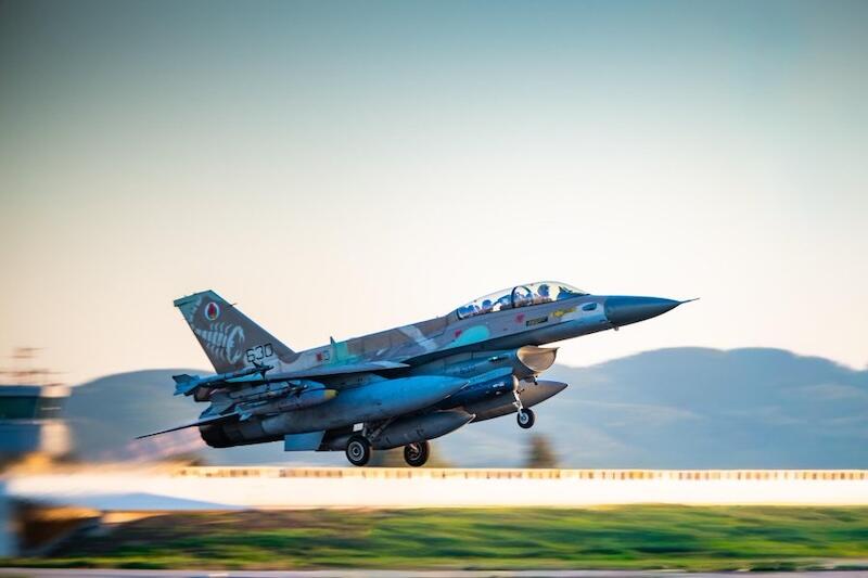 fighter jet taking off