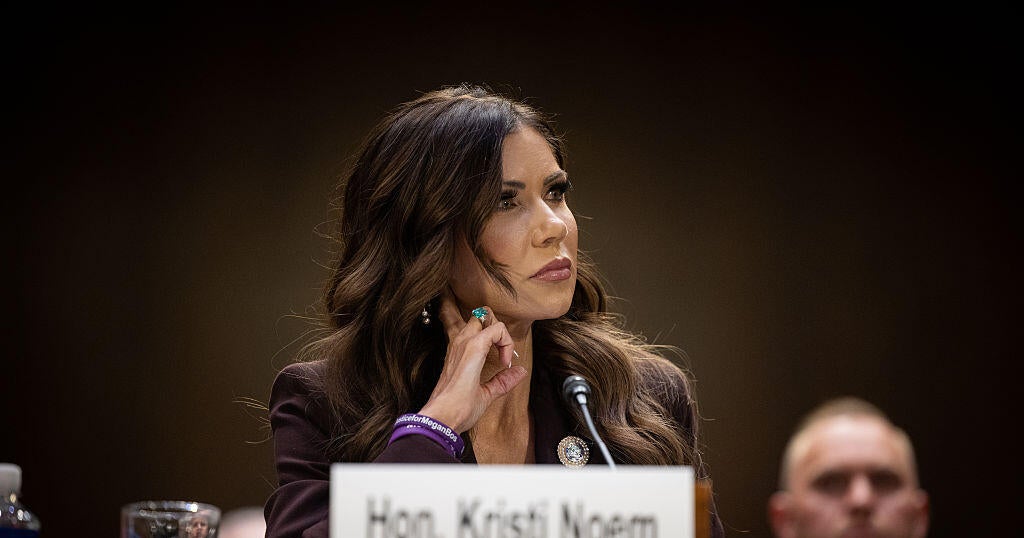 Secretary of Homeland Security Kristi Noem testifies before the Senate Judiciary Committee at the Dirksen Senate Office Building in Washington, D.C., on March 3, 2026. 