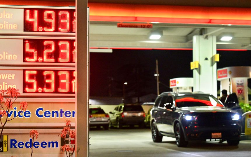 Gas prices surged after the US and Israel attacked Iran and the Strait of Hormuz was effectively shut down.