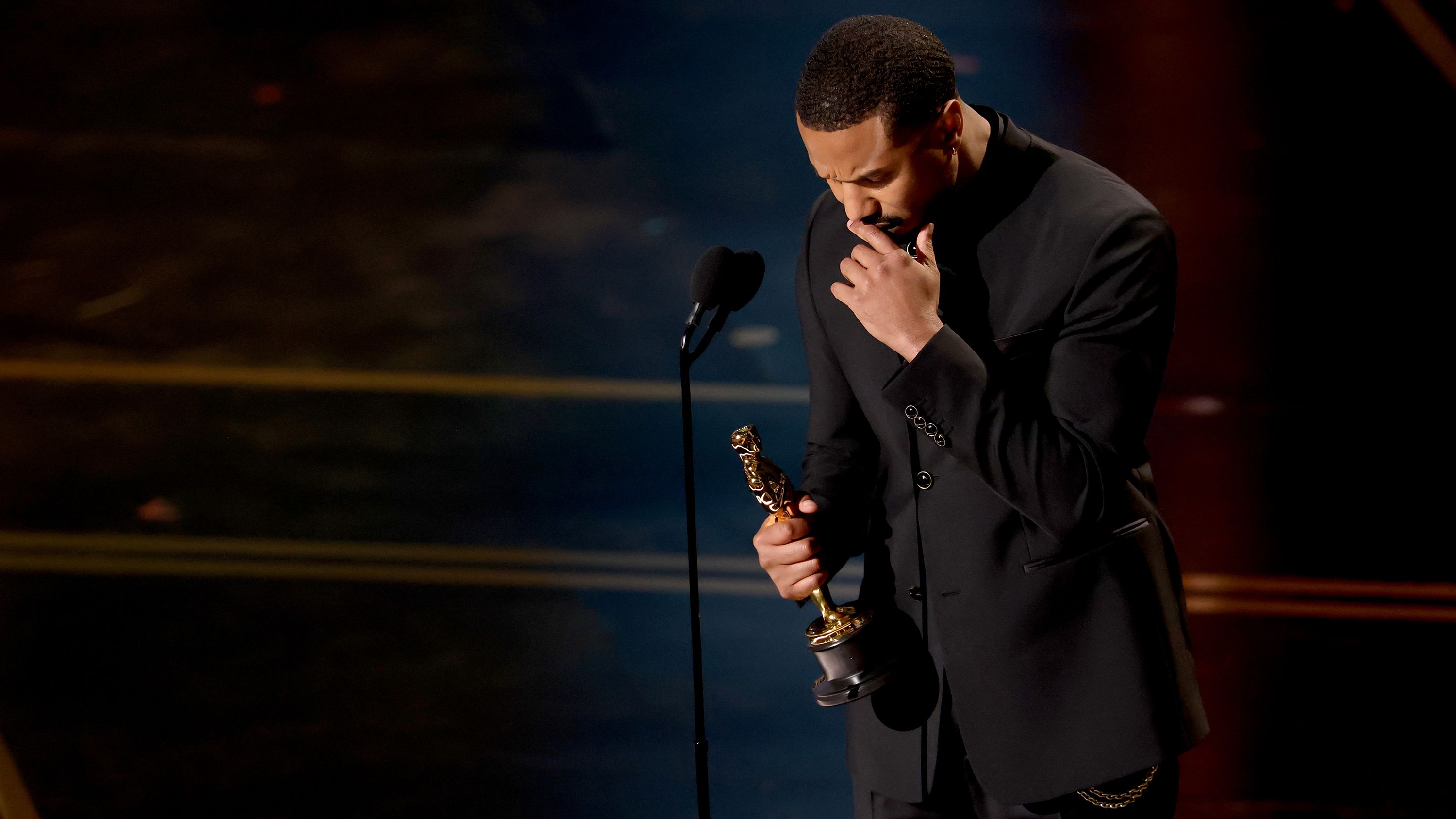 Michael B. Jordan accepts the Actor in a Leading Role award for