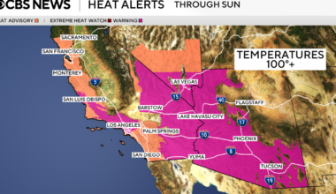 Maps show forecast for extreme heat wave scorching the West